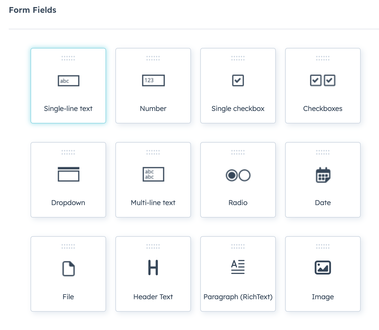 available form fields